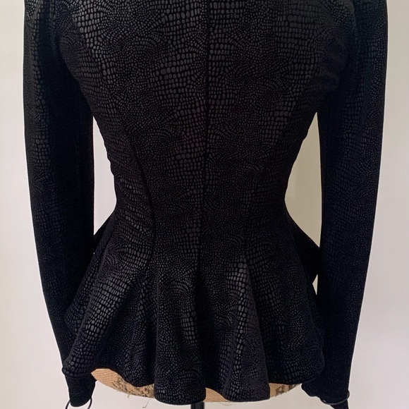 Betsey Johnson Faux Python Peplum Jacket - Picture 6 of 8